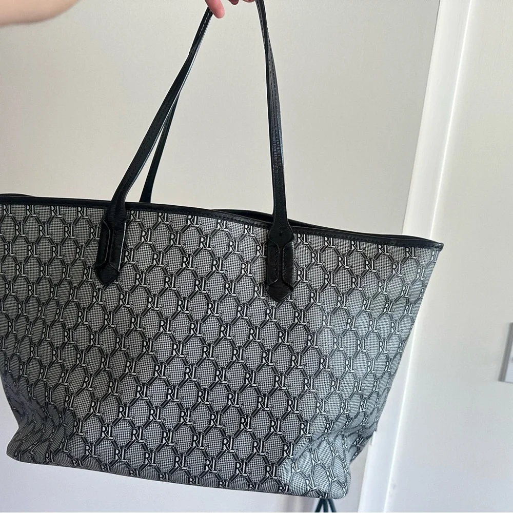 Polo by Ralph Lauren Black & White Monogram Tote